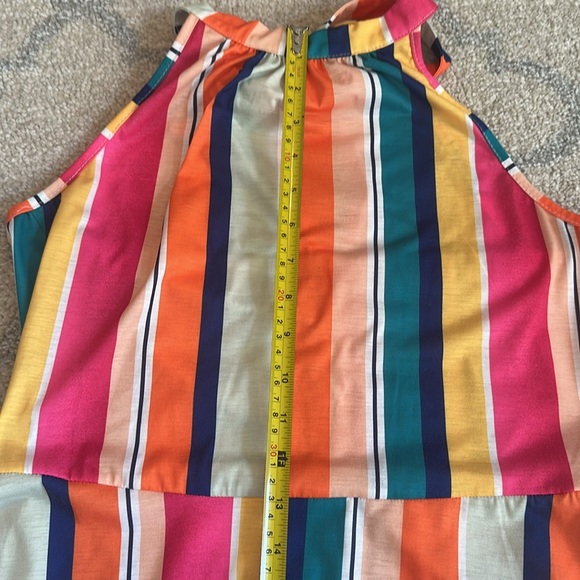 Colorful Sleeveless Empire Waist Maxi Dress - Picture 5 of 8